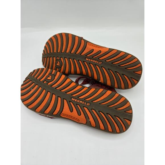 Merrell Port Slingback Comfort Walking Sandal Outdoor Shoe Red Nubuck Leather 8 - Picture 6 of 8